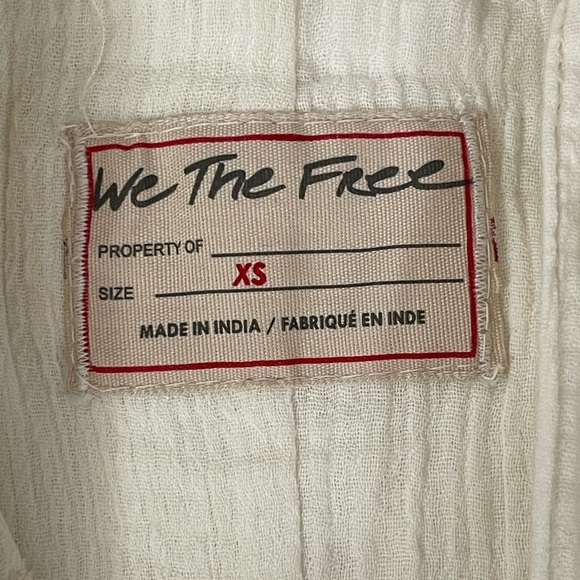 Free People We the Free Oversized Cardiff Top Optic White XS NWT - Picture 15 of 16
